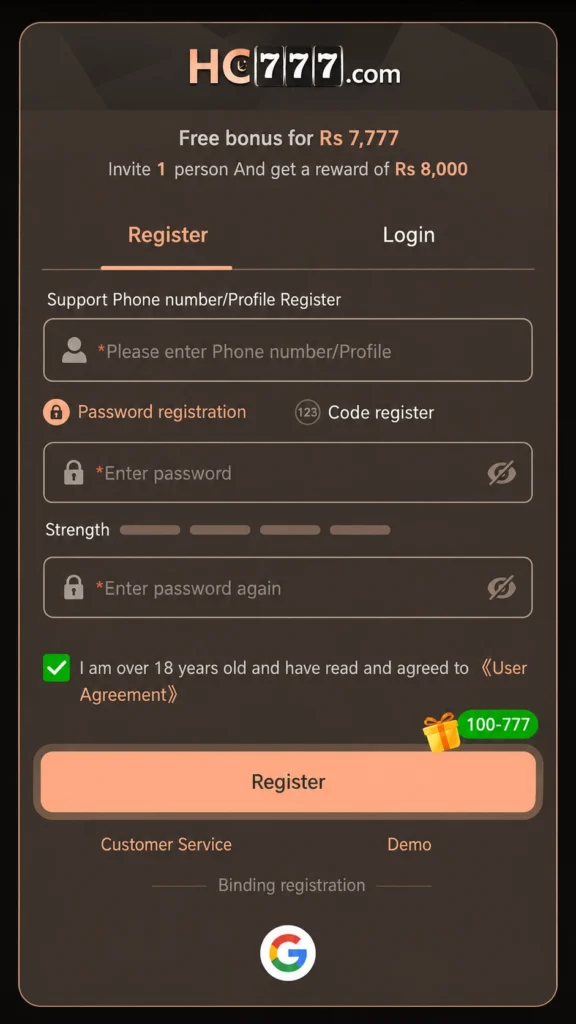 Register and login to your Game account in a few simple steps.
